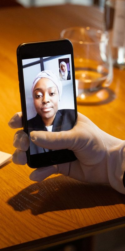 A video consultation in progress on the MDZuri mobile app
